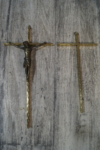 Messing wandkreuz kruzifix - messing,