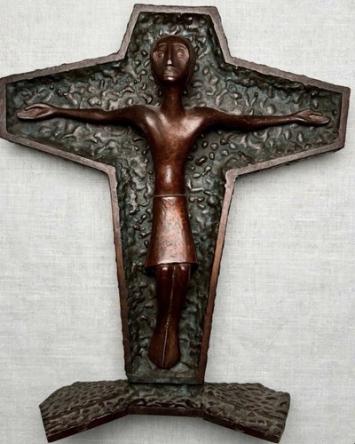 Massives bronze altarkreuz 5kg - bronze,