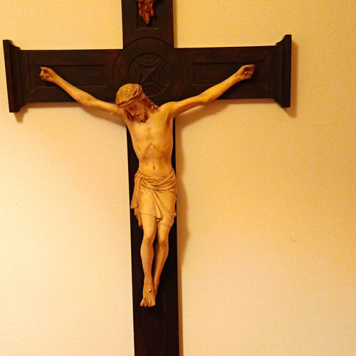 Wandkruzifix holzkreuz mit - wandkruzifix,