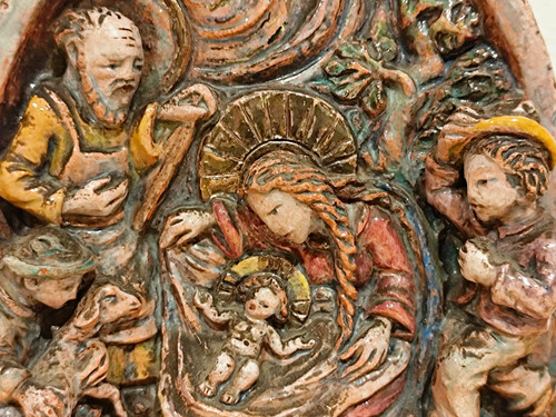 Keramikkrippenrelief heilige - keramikkrippenrelief,