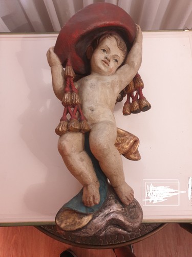 Holzfigur eines putto - putto, 30cm