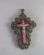 -  antiker Rosenkranz  KREUZ (