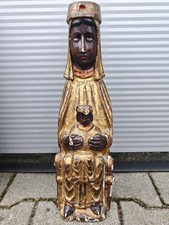 Antike schwarze Madonna Figur
