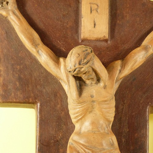 Kruzifix wandkreuz aus ton - kruzifix,,
