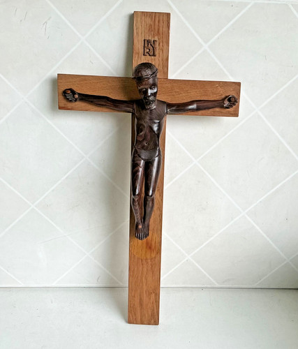 Vintage schwarzer jesus mit - jesus,