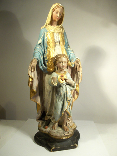 Antike heiligenfigur maria - maria, mit