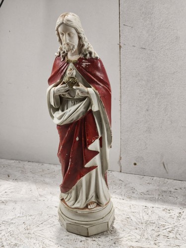 Jesus figur gips stuck - alt, vor