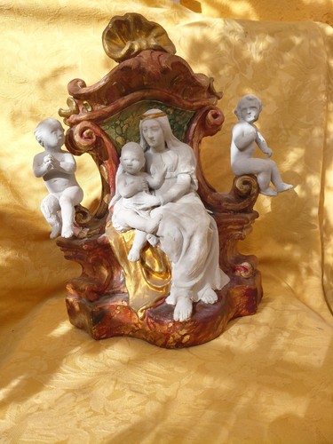Thronende madonna neobarock - madonna,