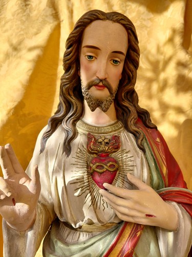Herz jesu figur gips 86 - herz, figur,