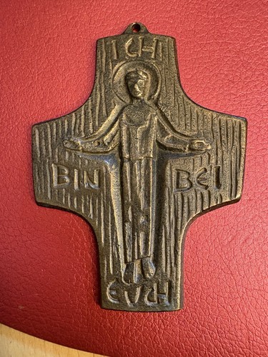 Bronze wandkreuz kruzifix mit - bronze,