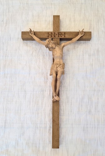 Wandkreuz eichenholz natur - eichenholz, 75