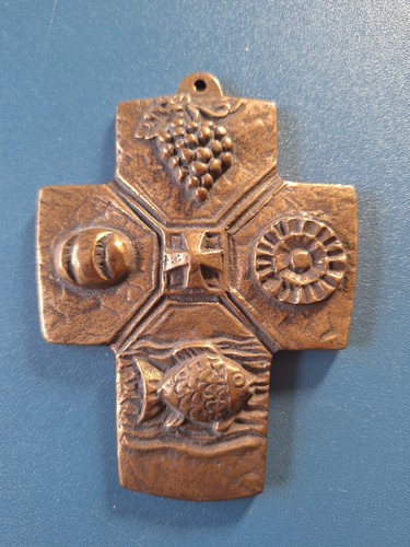 Kommunion kreuz bronze - kommunion,