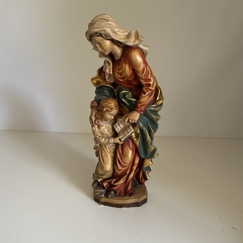 Handgeschnitzte maria mit - mit, kind